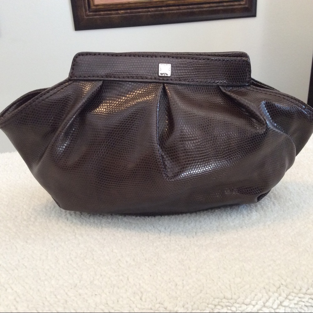 Liz Claiborne Brown clutch